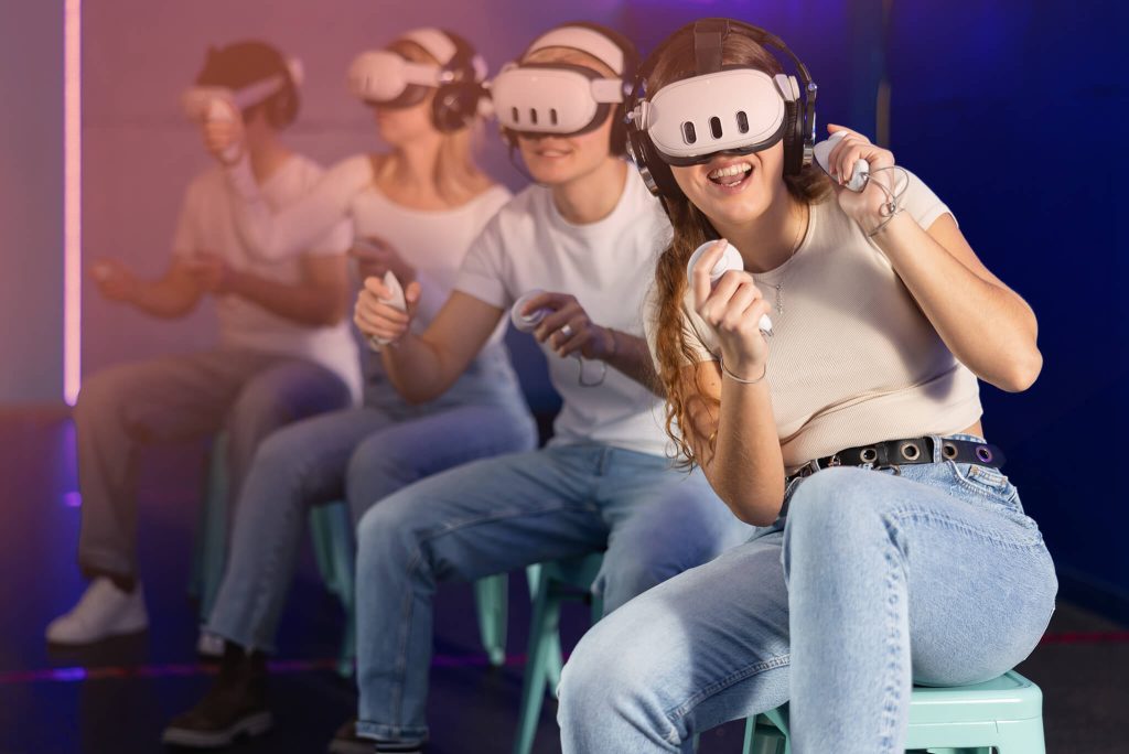 Virtual reality equipment rental solutions with headsets and supporting hardware for events and training
